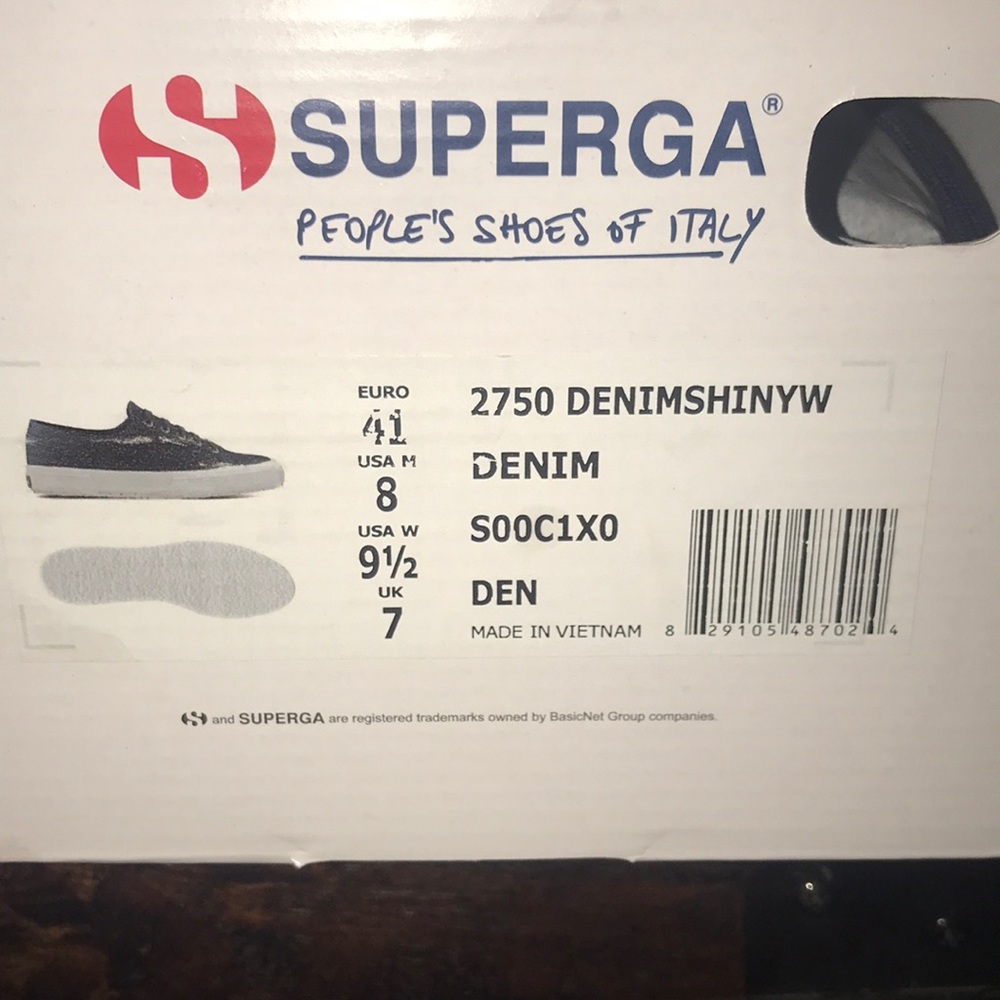 SUPERGA of Italy. Never worn in Box.